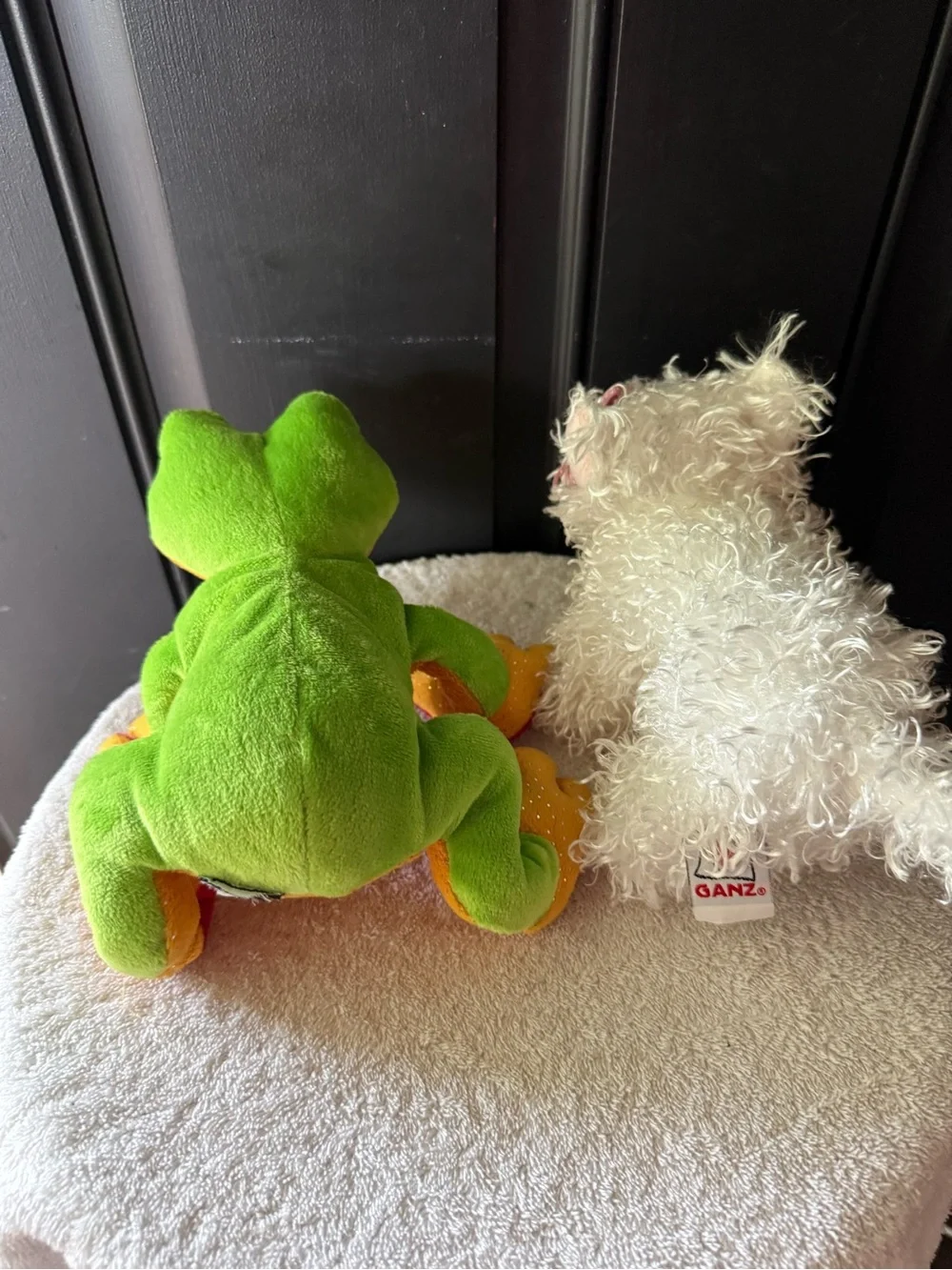 Lot of 4 Ganz Webkins Plush Frog, White Terrier, Brown Horse, Colorful Fish